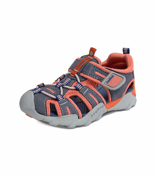CANYONキッズ サンダル 軽量 メッシュ 通気性 つま先保護 ベルクロ 水遊び 夏用 歩きやすい 子供靴rs7080
