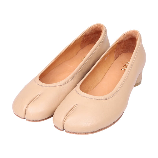 レディース 足袋パンプス ラウンドトゥ 分かれトゥ ローヒール きれいめ 通勤 オフィス 歩きやすい 大人 靴:SWL-04